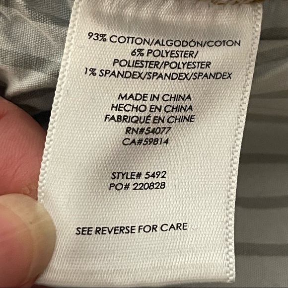 Cabi Cinch Skinny Jeans Style #5492 Distressed Bleach Splatter Blue Size 4 - Picture 9 of 13